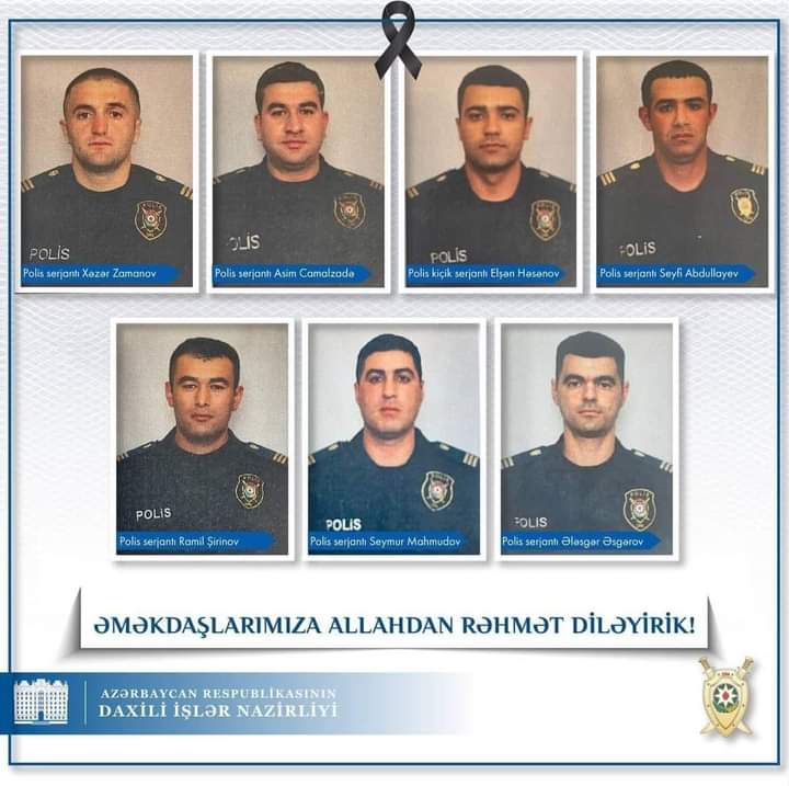 NarmeenHasanova's tweet photo. Bu gün Xocavənddə ermənilərin törətdiyi terror aktı nəticəsində polislərimizin və AAYDA-nın əməkdaşlarının həlak olması hər birimizi dərindən kədərləndirdi. 
Allah Rəhmət Eləsin! 🇦🇿

#stophumanterror #StopMinaTerror #StopTerrorism #stoparmenianagression https://t.co/wwGTAEJxch
