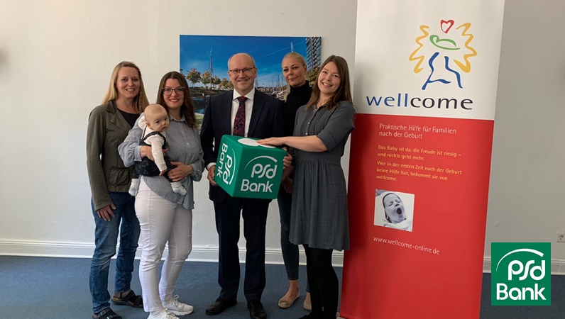 Die PSD Bank Kiel eG spendet einen Betrag über 5.000 Euro für das Projekt wellcome der Zukunftswerkstatt e.V.Kiel. Damit unterstützt die PSD Bank Kiel erneut ehrenamtliches Engagement. Mehr Infos unter psd-kiel.de/soziales