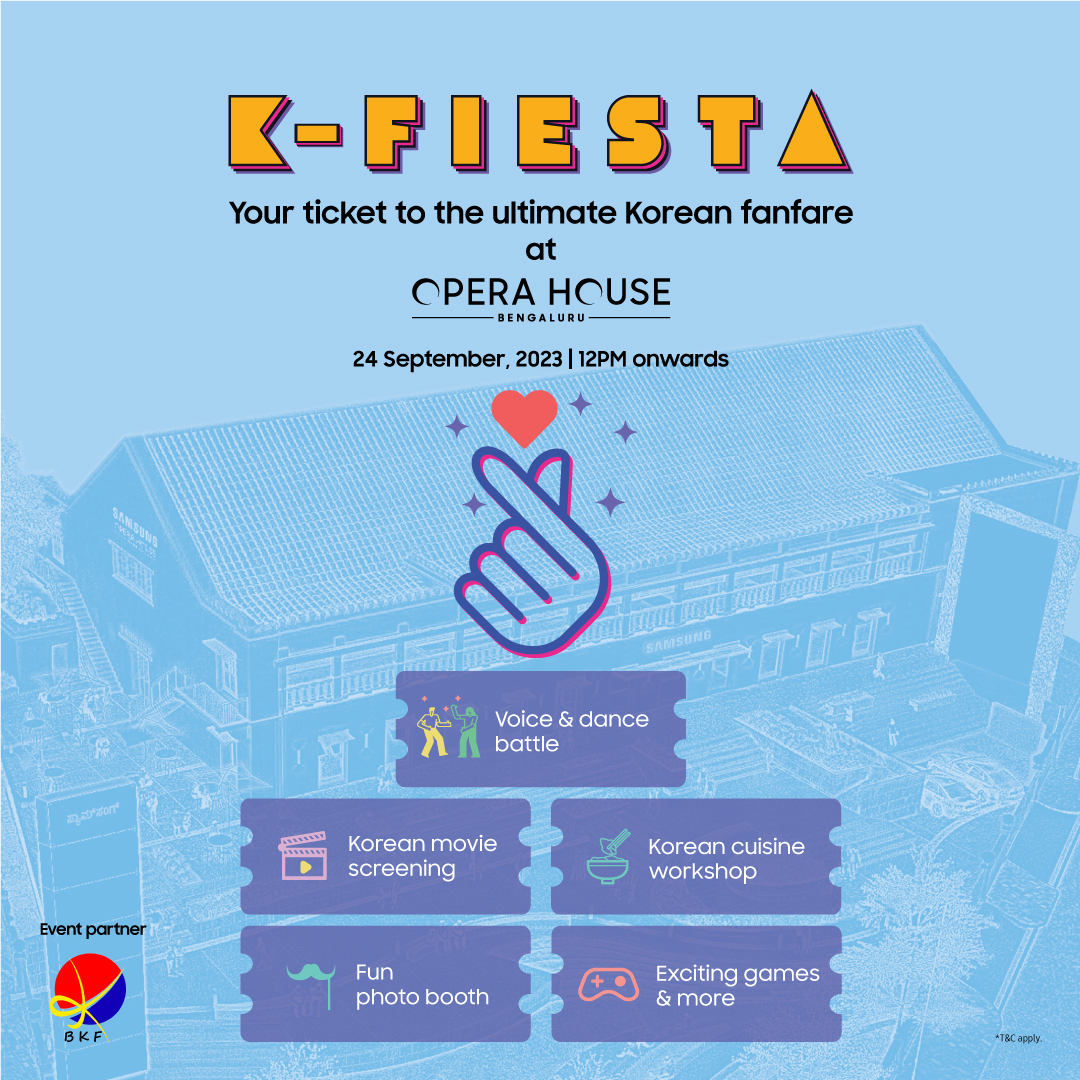SamsungNewsIN's tweet photo. Get set for a blockbuster 5th anniversary bash at #SamsungOperaHouse, Bengaluru! K-Fiesta, the K-Pop extravaganza is all set to take you on a Korean culture rollercoaster.
Stay tuned as we countdown to this spectacular event. You won't want to miss it!
#Samsung https://t.co/4VU2tF4KYZ
