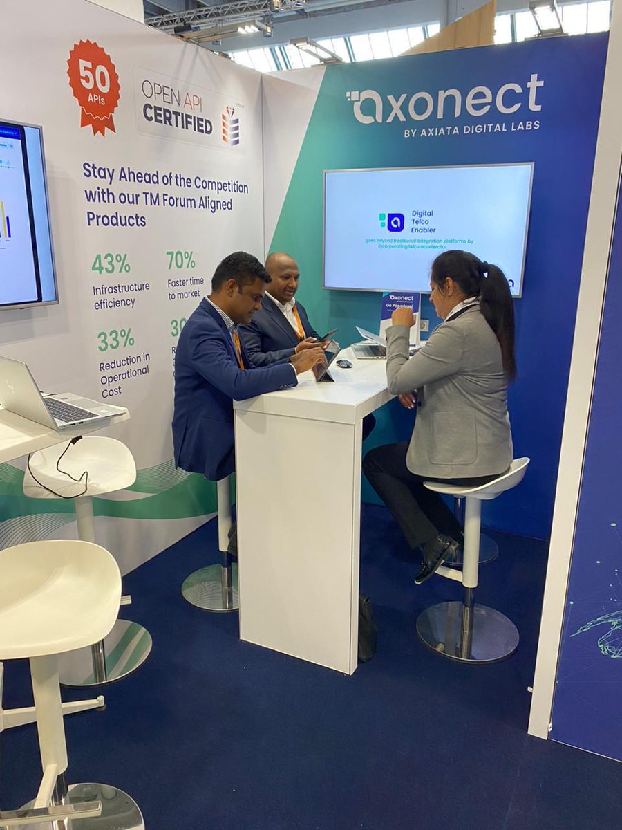 AxonectSuite's tweet image. Captured in action at TM Forum DTW23 - Ignite! Our dedicated team at Booth 212, showcasing the game-changing Axonect Suite. Experience the future of #telcos with us!

Book a meeting with the #team today-axonect.com/dtw-ignite/

#Axonect #ADL #tmforum #dtw23 #ignite
