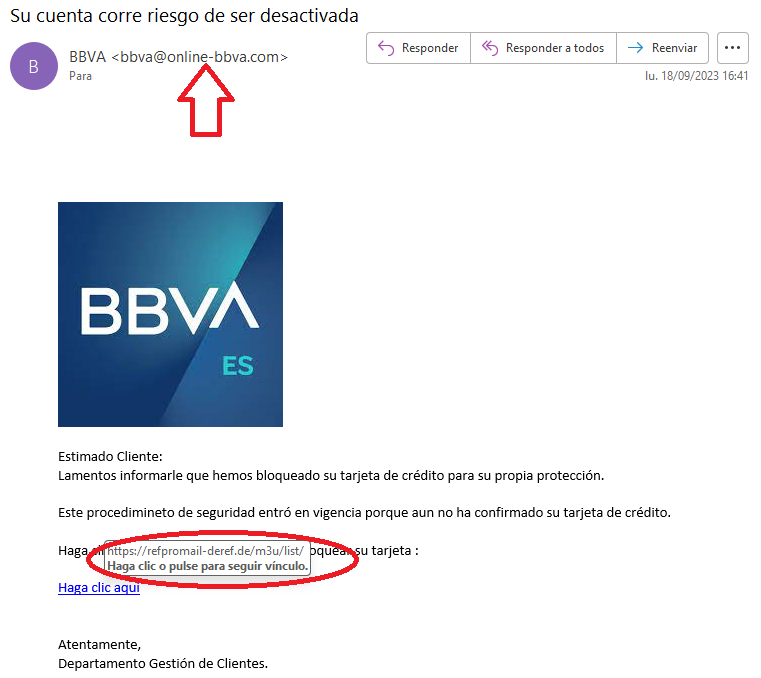 Piricoto's tweet photo. Otra vez con @BBVA_espana , hace unos meses por SMS, hoy por correo. No piquéis! Por favor, utilizad siempre las aplicaciones y webs oficiales de las entidades, nunca pinchéis sobre estos enlaces, son una #estafa https://t.co/dXLHg254aD