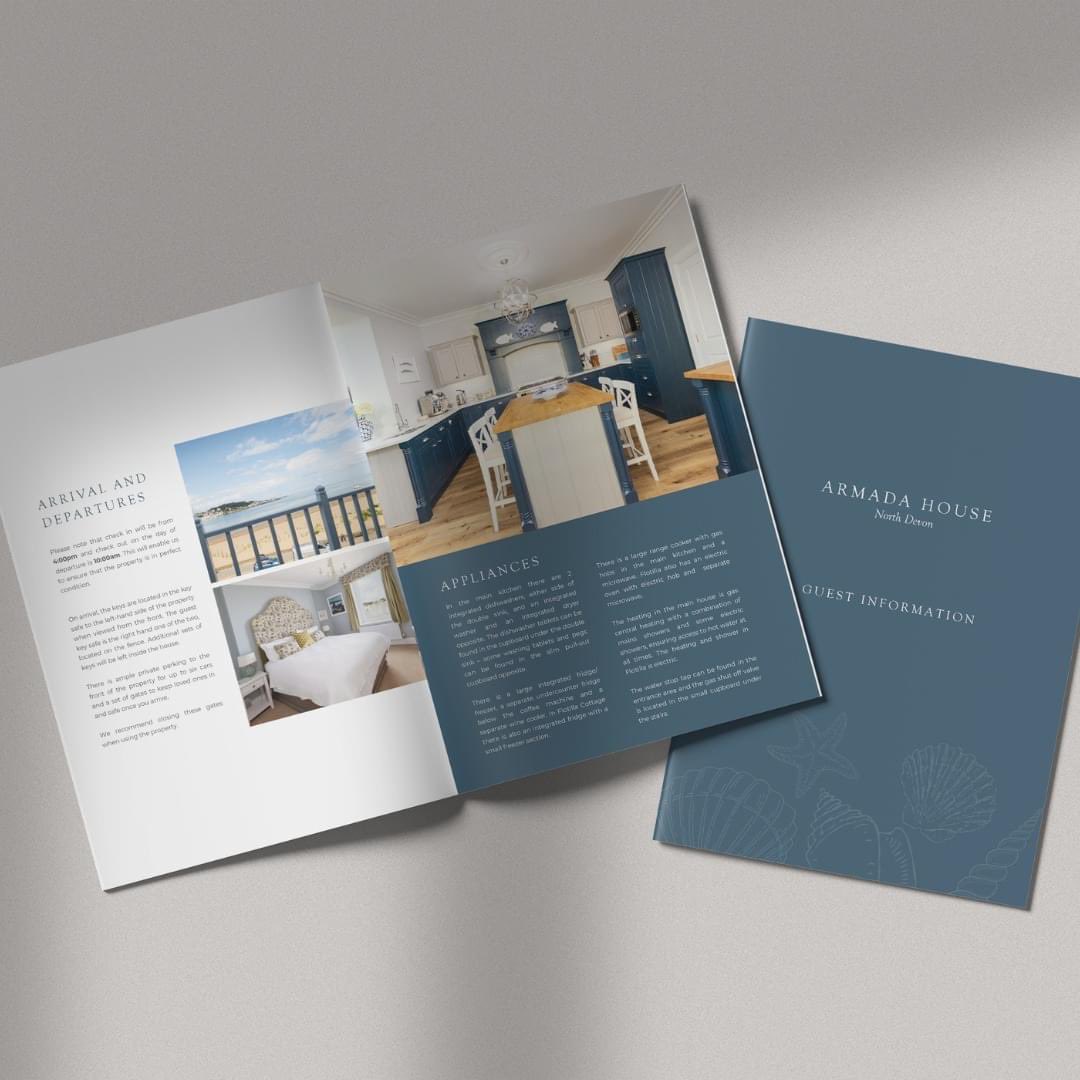We recently designed and printed a guest information booklet for Armada Beach House, Devon. If you’re looking to stay in a beautifully refurbished, coastal property with family or friends this is your location. 🌊🐚

#GraphicDesign #DesignInspiration #GraphicDesigner #Typography