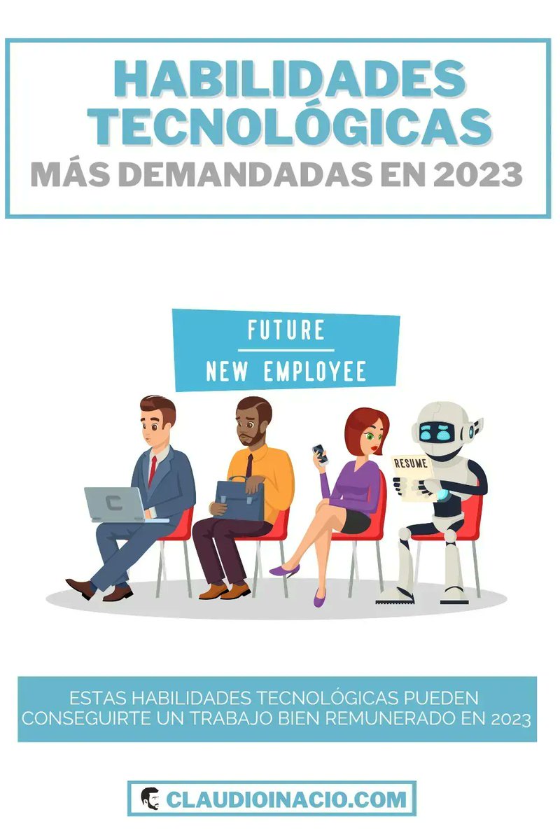 cinacio06's tweet photo. 🎯  8 Habilidades tecnológicas (a aprender en el futuro) para conseguir un trabajo altamente remunerado 👉 https://t.co/BcIP2fq0Ac 

#trabajo #empleo #formacion https://t.co/K1T90dedce