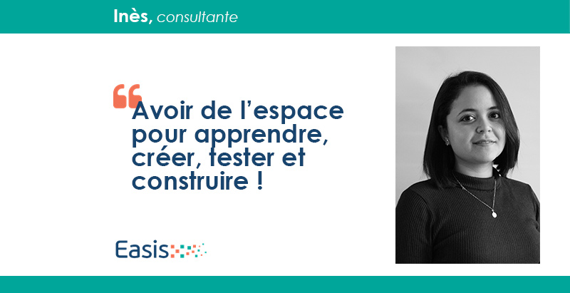 💬 Inès, consultante en Pilotage des Organisations depuis novembre 2022 chez Easis, nous parle de son parcours et de son quotidien au sein du cabinet.

➡ Interview à lire ici : bit.ly/3PGS1YP

#TransfoDigitale #SI #TransfoNum #Consulting #Job