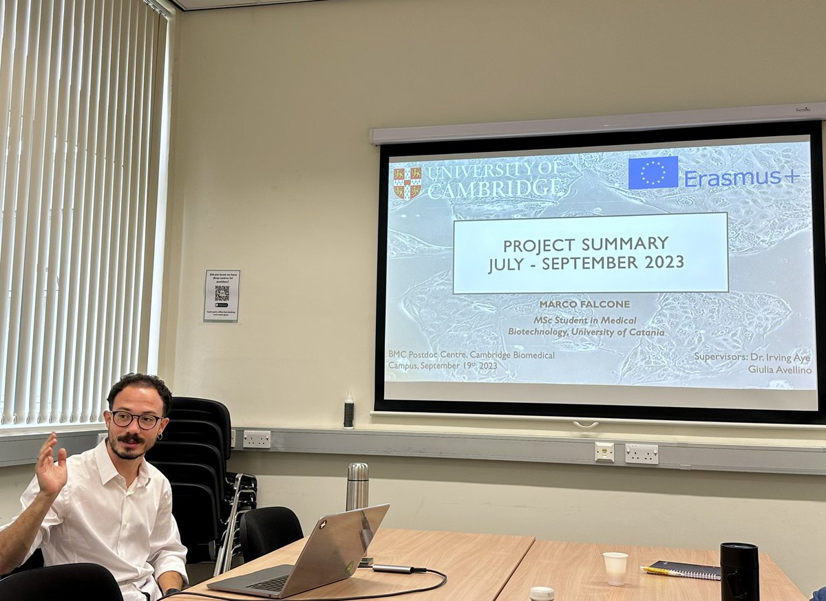 Department of Obstetrics & Gynaecology (@obsgynaecam) on Twitter photo This morning, Marco Falcone presented a summary of his summer project in Cambridge, supervised by Dr <a href="/irv_aye/">Irving Aye</a> and <a href="/avellino_giulia/">Giulia Avellino</a>. Glad to hear he also had a chance to enjoy a dip into river Cam in Grantchester! This morning, Marco Falcone presented a summary of his summer project in Cambridge, supervised by Dr <a href="/irv_aye/">Irving Aye</a> and <a href="/avellino_giulia/">Giulia Avellino</a>. Glad to hear he also had a chance to enjoy a dip into river Cam in Grantchester!