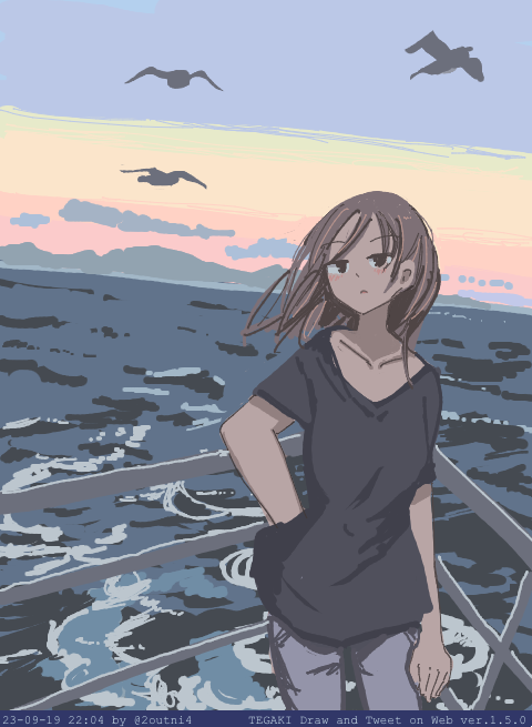 「描いた夢のまま静かに浮かんでまた消えてくのさ #tegaki_dt 」|24のイラスト