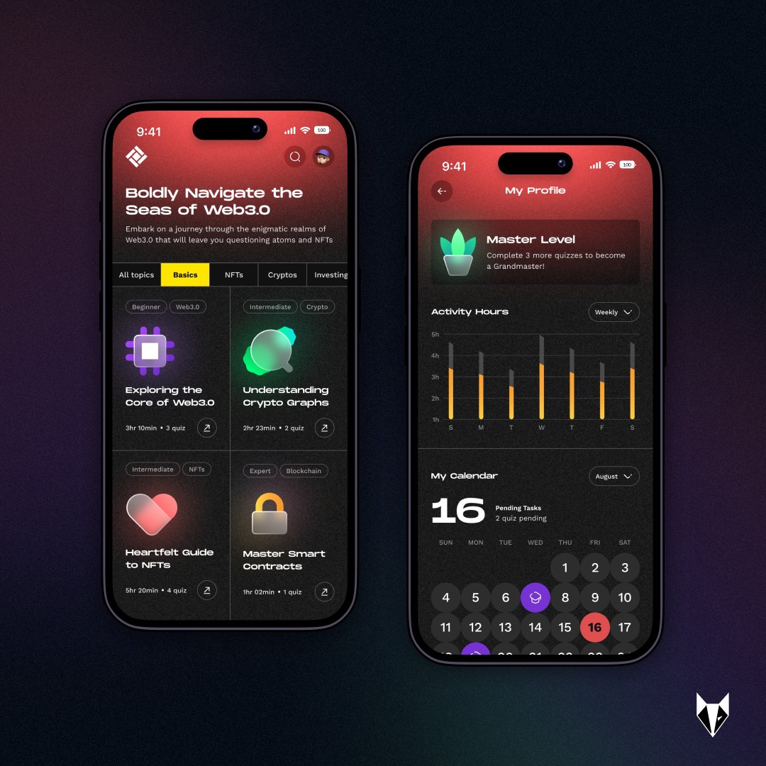 NickelfoxTech's tweet image. Here&apos;s an #EdTechapp concept to streamline the learning journey of Web 3.0 concepts.

Do you have a new idea for an app? Let our experts design it for you.

Reach us at sales@nickelfox.com

#EdTechApplication #NickelfoxDesigns