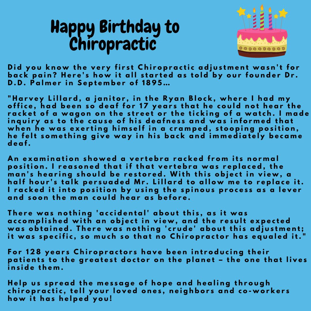 HAPPY BDAY TO CHIROPRACTIC!(It was yesterday)#healthyknox #happybirthday #chiropractic #chiropractor #knoxvillechiropractic #knoxvillechiropractor #chiropracticknoxville #chiropractorknoxville #knoxville #knoxvilletn #knoxvilletennessee #865life #knoxrocks #smallbusinessknoxville