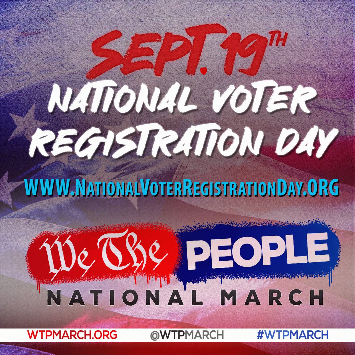 🗳️🇺🇸 On National Voter Registration Day, We The People celebrate the cornerstone of democracy - our right to vote. Register, verify your registration, and encourage others to do the same. nationalvoterregistrationday.org #NationalVoterRegistrationDay #WeThePeople #WTPElectionReady
