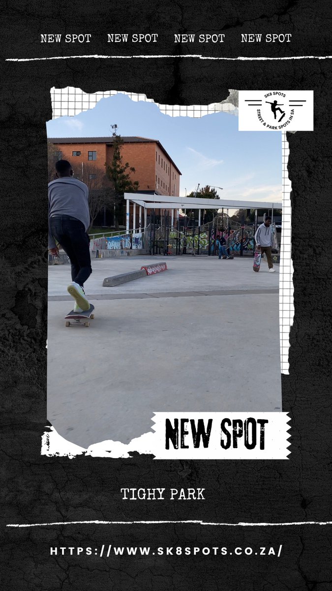 #tighypark is now on Sk8 Spots

Visit: Sk8Spots.co.za

To view or to add to the pool of really cool places to skate.🇿🇦