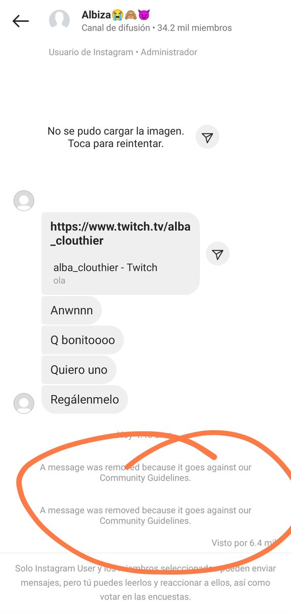 mxrvyd's tweet photo. @AlbaClouthier Creo que fué por algo que pusiste en el canal de difusión 😿 https://t.co/MCuXZqWMRt