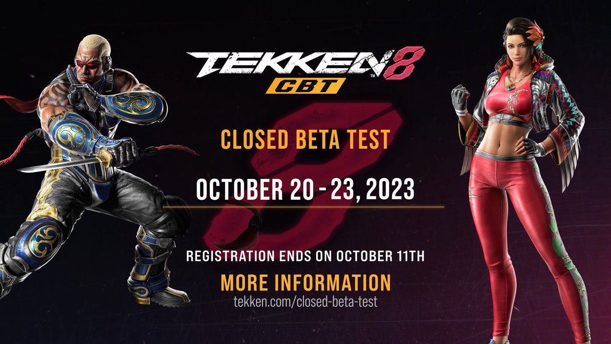 TEKKEN 8 - Feng and Closed Beta Test Reveal Trailer youtube.com/watch?v=-l3AY1… Closed beta test Oct 20-23