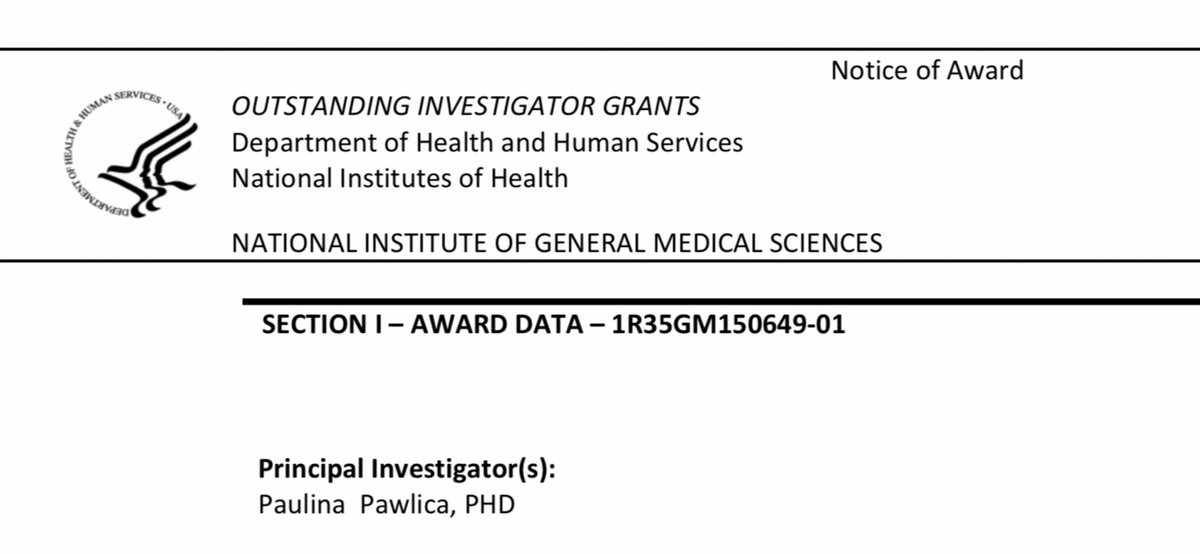 I’m delighted that our lab was rewarded an #R35 grant from #NIGMS to study viral non-coding RNAs!