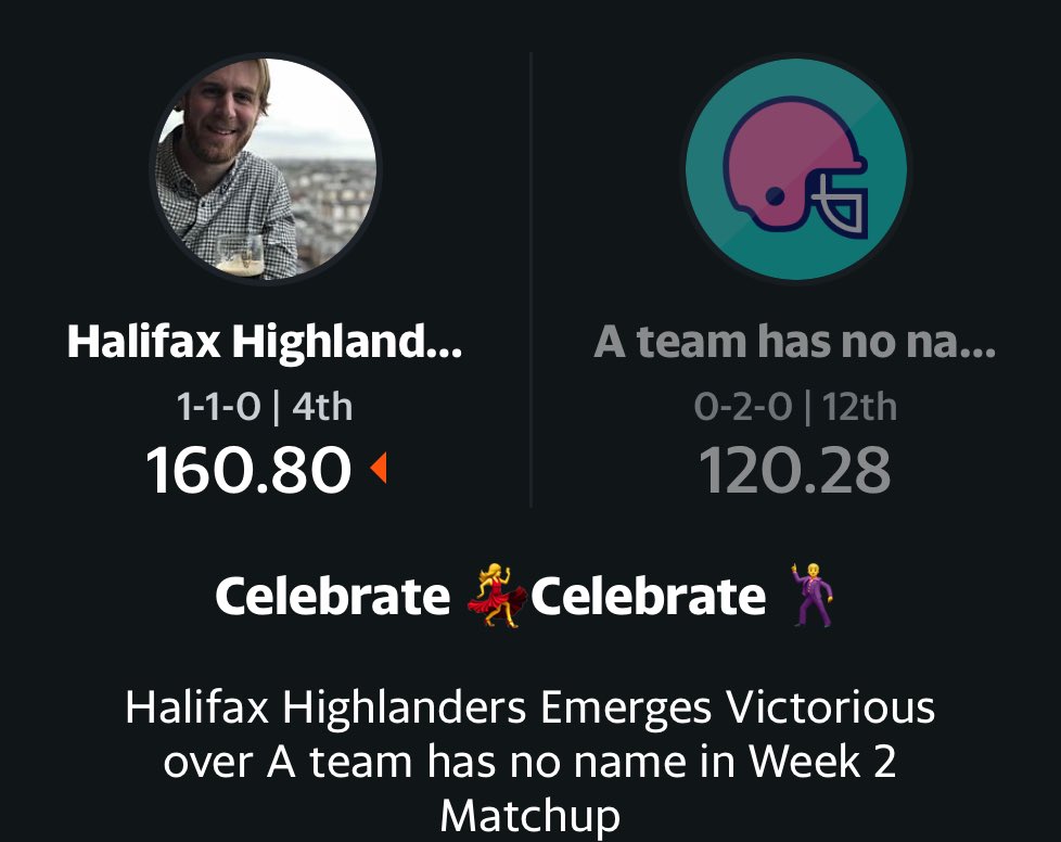 Check out my matchup recap at football.fantasysports.yahoo.com/f1/521436/reca… <a href="/YahooFantasy/">Yahoo Fantasy Sports</a> #FeeltheWins #givemeyourguys  ⁦<a href="/katie__bergin/">Katie Bergin</a>⁩