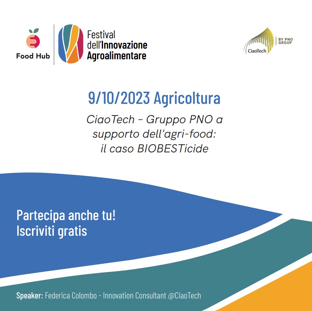 BIOBESTicide Project (@biobesticide) on Twitter photo Join us on October 9th for the Festival dell’#Innovazione #Agroalimentare, where our project partner <a href="/PNO_IT/">PNO Innovation Italy</a> will introduce <a href="/biobesticide/">BIOBESTicide Project</a>. Don't miss this opportunity to be part of the knowledge-sharing extravaganza! Register for free 👉 lnkd.in/eRHq-BJf Join us on October 9th for the Festival dell’#Innovazione #Agroalimentare, where our project partner <a href="/PNO_IT/">PNO Innovation Italy</a> will introduce <a href="/biobesticide/">BIOBESTicide Project</a>. Don't miss this opportunity to be part of the knowledge-sharing extravaganza! Register for free 👉 lnkd.in/eRHq-BJf
