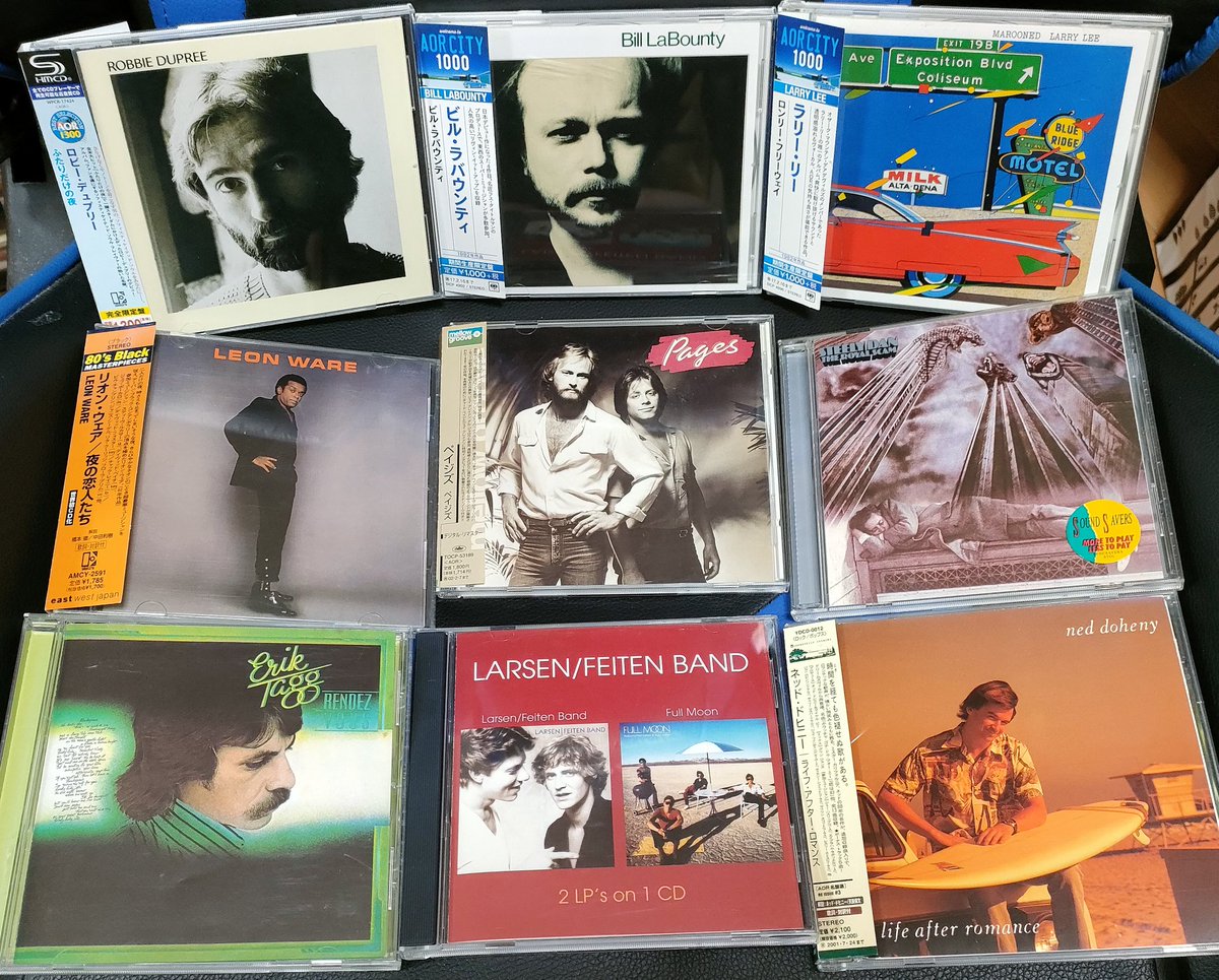 mwk173014's tweet photo. #にわかAORリスナーが選ぶ好きなAORアルバム9枚 💿
#RobbieDupree #BillLaBounty #LarryLee
#LeonWare #Pages #SteelyDan
#EricTagg #LarsenFeitenBand #NedDoheny
AORファンにはお馴染みの大名盤ばかりですが厳選するとこの辺りではないかと…✨ https://t.co/TqYmvdvpAb