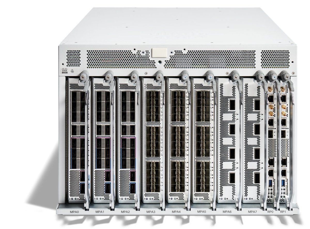 CiscoIOSXR's tweet image. New on xrdocs.io: Cisco 8608 Architecture White Paper, by CS Lee

Powered by Silicon One Q200, Cisco 8608 is a new format in the 8000 Series and uses a centralized design. Discover 8608 architecture, redundancy &amp;amp; modularity in this post: xrdocs.io/8000/blogs/cis…