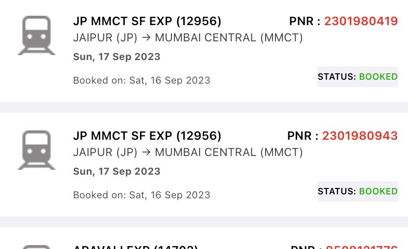 rksharma0312's tweet photo. @RailwaySeva 
PNR Number:
2301980419 / 2301980943

I want Full refund of my tatkal ticket the train was late by 24 hours we waited 12 hours at jaipur station. And went mumbai by bus. Got down by train at swaroop ganj and Took bus for mumbai 
Contact - 7798778643 https://t.co/QeLr7PAsuG