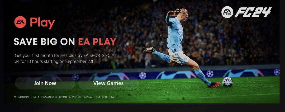 Get the NEW #EAFC for just $1 dollar..

• Play EAFC 24 - 7 days early!
• Get 10% off FC Points / Full game 💰
• Works for PlayStation &amp; XBOX ✅
• 10 HOURS access from the 22nd.

Not an AD, just a bargain. Drop a RT 🤝