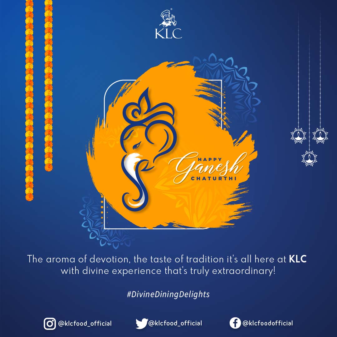 klc_official's tweet photo. HAPPY GANESH CHATURTHI TO ALL.
The aroma of devotion, the taste of tradition it's all here at KLC with divine experience that's truly extraordinary!🙌🍽️🍛💫✨ #DivineDiningDelights

#happyganeshchaturthi #ganeshchaturthi #TasteOfDevotion #FlavorsOfBlessings #KLC https://t.co/kuyQKASuYr