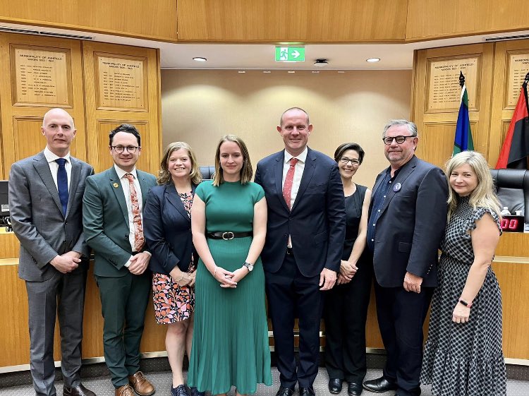 MayorDarcy's tweet photo. Very proud to have been re-elected tonight as Mayor of the Inner West with Chloe Smith elected as the youngest ever Deputy Mayor. Serving our community is an honour a privilege ❤️ https://t.co/pOtIF3GzVL