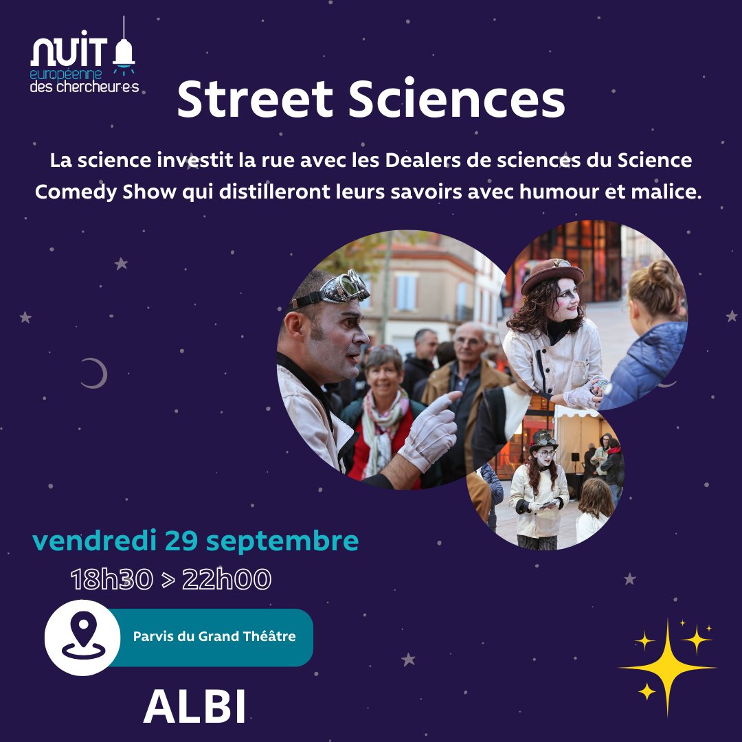 NuitChercheurs's tweet image. [ALBI ✨] Aujourd&apos;hui, nous imaginons le futur avec de nombreuses pistes possibles expérimentées par les chercheuses et chercheurs @imtminesalbi et @UnivChampollion. On vous dévoile ici une partie de la #programmation de la @NuitChercheurs albigeoise. imt-mines-albi.fr/fr/actus/nuit-…