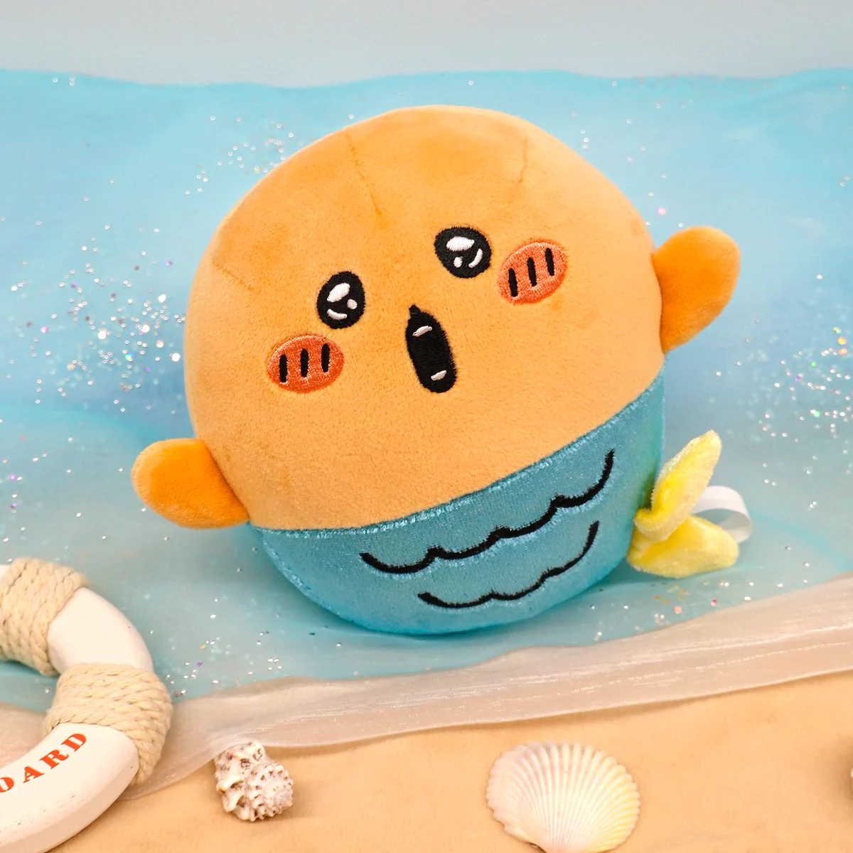 もぐらコロッケ さかな ぬいぐるみ 自分ツッコミくま 着脱式 人魚 もぐらコロッケ さかな ぬいぐるみ 自分ツッコミくま 着脱式 人魚