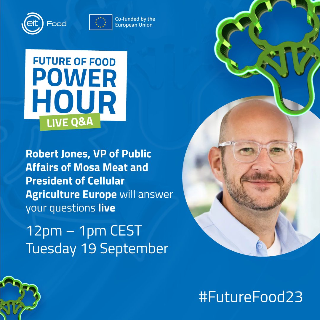 Is Europe on the right innovation track?🇪🇺 Our final moderator today is @robertejones from @mosa_meat talking all things technology and innovation in our #foodsystems 🍔 Please send in your final questions now using #FutureFood23 and join the discussion!