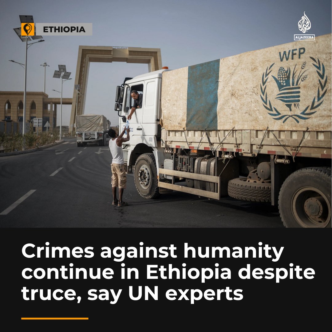 AJEnglish's tweet photo. UN experts say Ethiopia and its allies, including Eritrea, are still violating human rights in the Tigray region https://t.co/SNEIfwSgO5 https://t.co/yrhWrvD8Lf