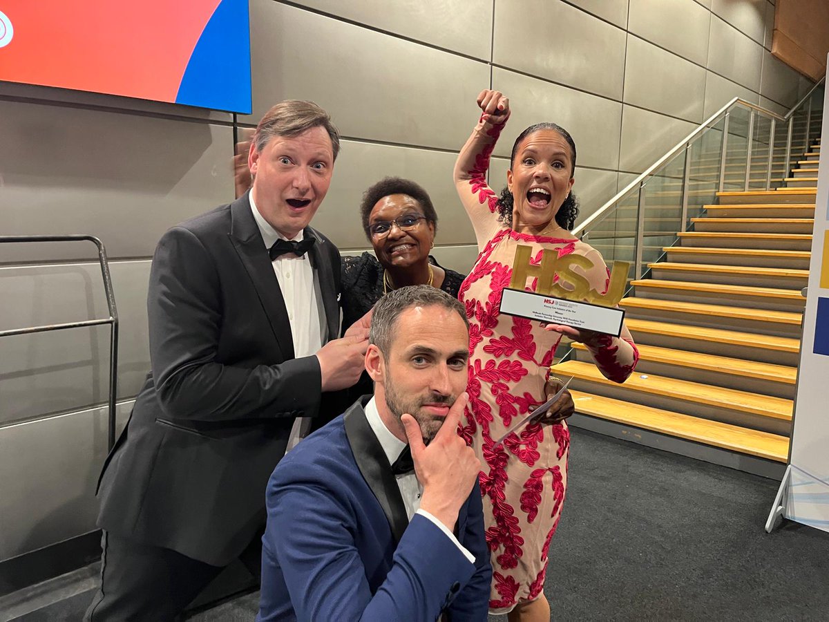 richpione's tweet photo. Delighted for @inclusionThurck PTS to be the recipient of the #HSJPatientSafety award for Primary Care Initiative of the Year. The team is a gap service between NHS TT &amp; secondary care psych. It provides a selection of evidence based psychotherapies to the 'missing middle'. 1/n https://t.co/CvDspNf9Cp