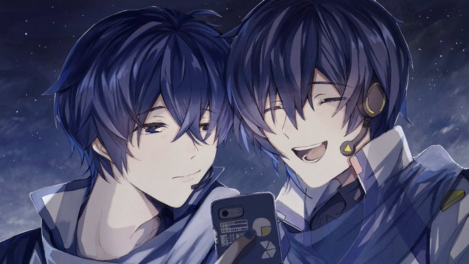 「blue hair night sky」 illustration images(Latest)｜4pages