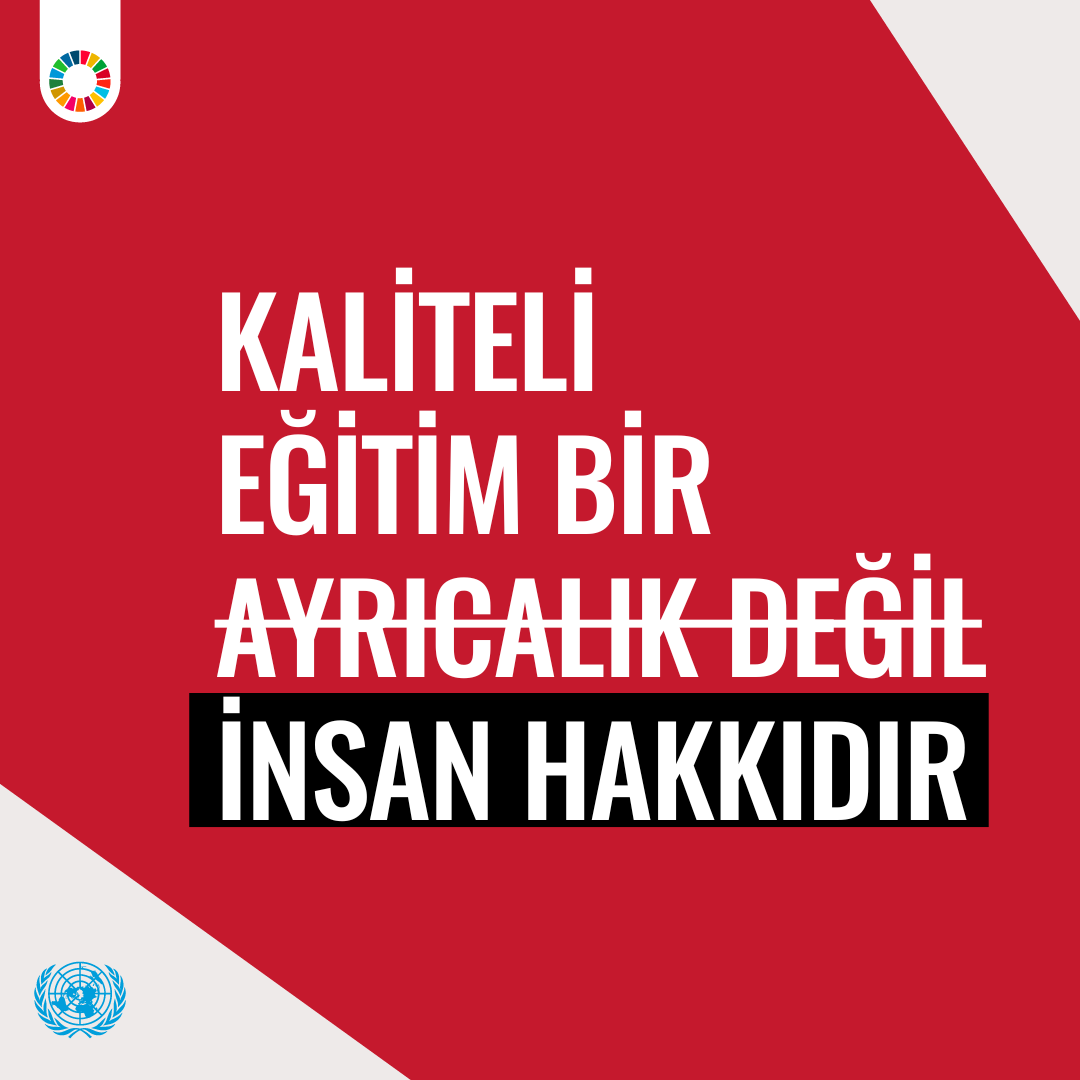 Kaliteli eğitim
📚bir ayrıcalık değil insan hakkıdır. 
📖sürdürülebilir kalkınmanın temel taşlarından biridir. 
🗝️insanların potansiyellerini gerçekleştirmeleri ve toplumları daha iyi bir geleceğe taşımaları için bir anahtardır. 
#KüreselAmaçlar için #HareketeGeç