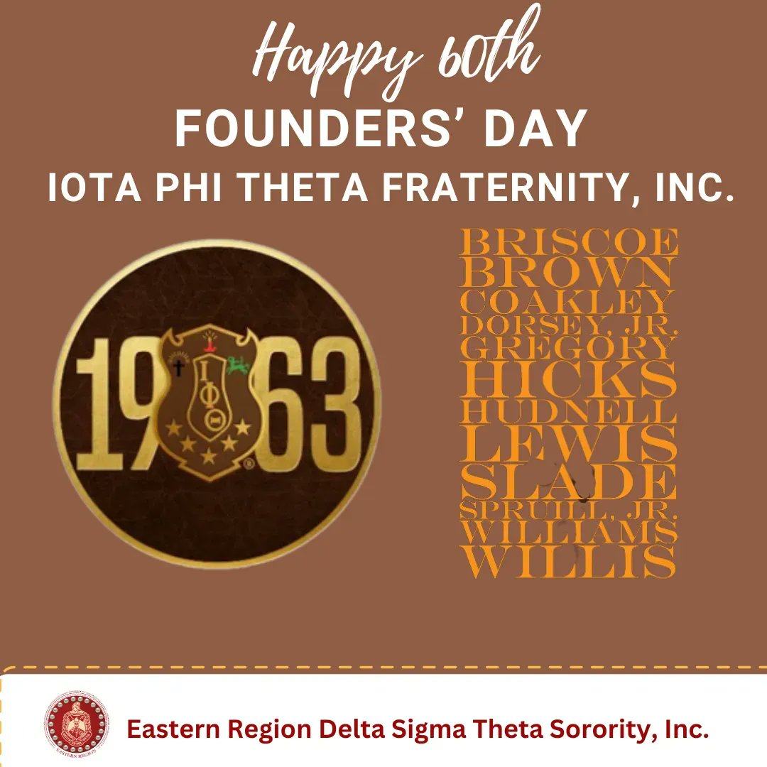 Happy 60th Founders’ Day to the Distinguished Brothers of Iota Phi Theta Fraternity, Inc.