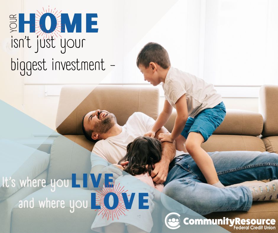 🏡❤️ Home is where we live, laugh, and love! 🏡❤️
At CRFCU, we understand the importance of finding your dream home and are here to help you make it a reality. Our mortgages and home equity loans can turn your vision into a beautiful reality. Learn more: ow.ly/k4Ze50PKNVx