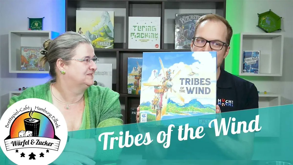 Der legendäre Illustrator Vincent du Trait hat dieses wunderbare Spiel von Huch Games illustriert. Joseph und Silke stellen euch das Spiel ausführlich vor!
youtu.be/8DgveK7gka0 
Falls ihr ein "Tribes of the Wind" gewinnen wollt, schreibt uns, wer euer Lieblingsillustrator ist!