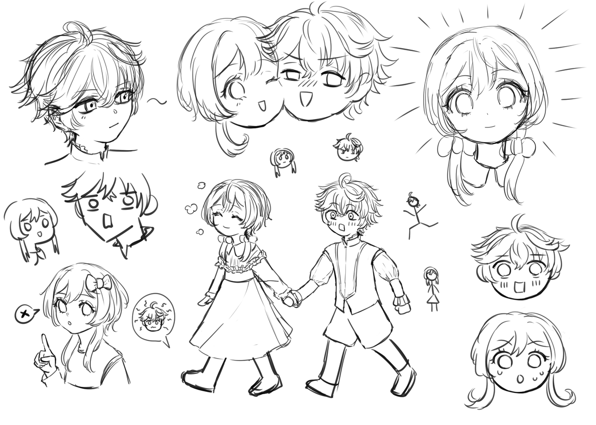 ktel112's tweet photo. some sketches for royal au #chilumi #タル蛍 #childe #Lumine https://t.co/kjg2O1G2zV