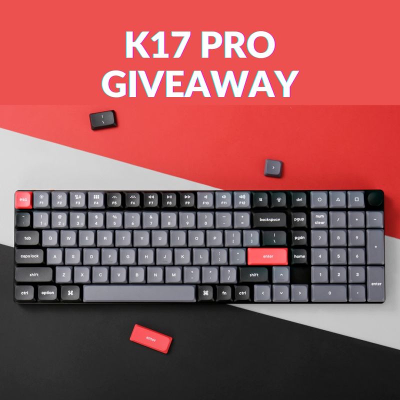 To celebrate the release of K17 Pro, we are giving away two K17 Pro to two lucky winners🎉. The winners will be announced on September 25. Retweet and join #giveaway👉🏻 gleam.io/5EQSI/keychron… Order here👉🏻bit.ly/3PqEwuQ #keychron #mechanicalkeyboard #customkeyboard