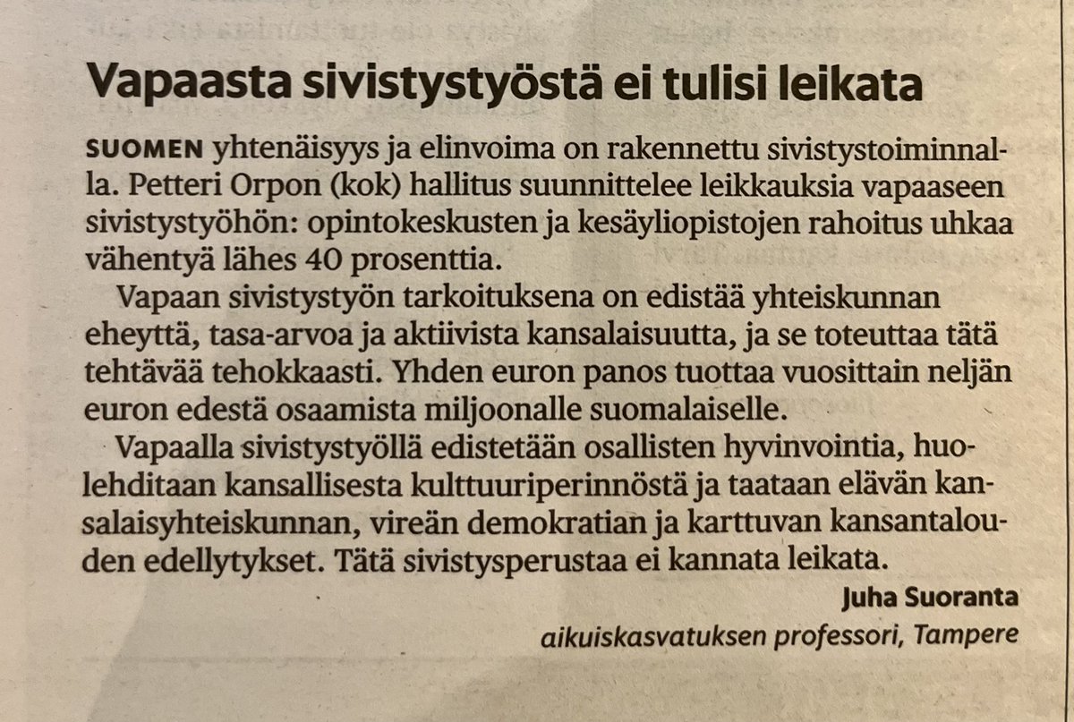 Juha Suoranta (@jsuorant) on Twitter photo 