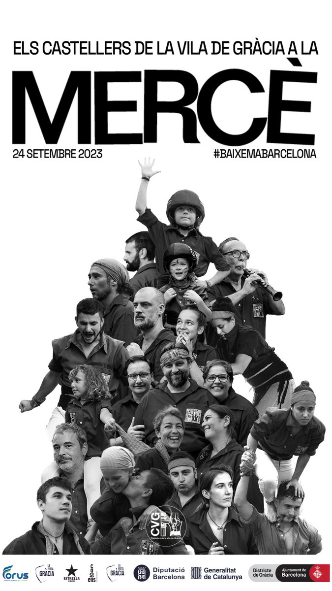 Aquest diumenge #BaixemaBarcelona per la Diada de la Mercè! Però abans dos assajos importantíssims, dimecres i divendres, per seguir fent gola de #castells