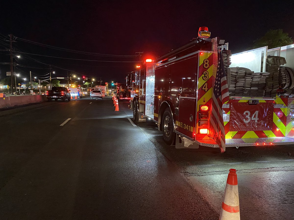 New Hampshire Ave. &amp; University Boulevard,,6” gas line struck ~Midnite Washington Gas pressure control crews to reduce the pressure prior to making repairs. No evidence of underground migration in surrounding businesses. Some lanes blocked.