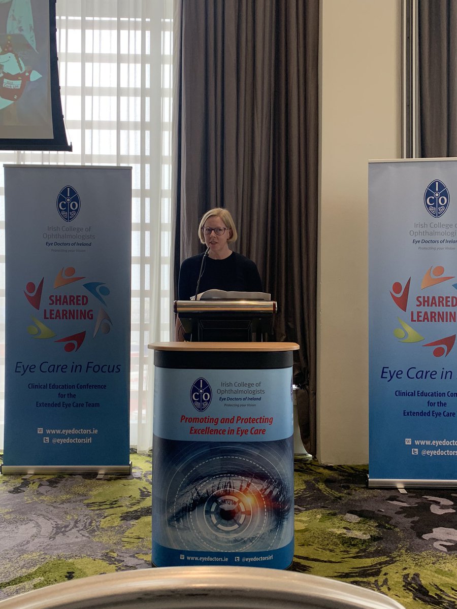 The importance of partnership between @NCBI & the #eyecare clinic & healthcare professionals. Ms Hilary Devlin @eclo_ie “3 most important points - Refer early, early intervention & Partnership 
Starting & supporting conversations about #visionimpairment