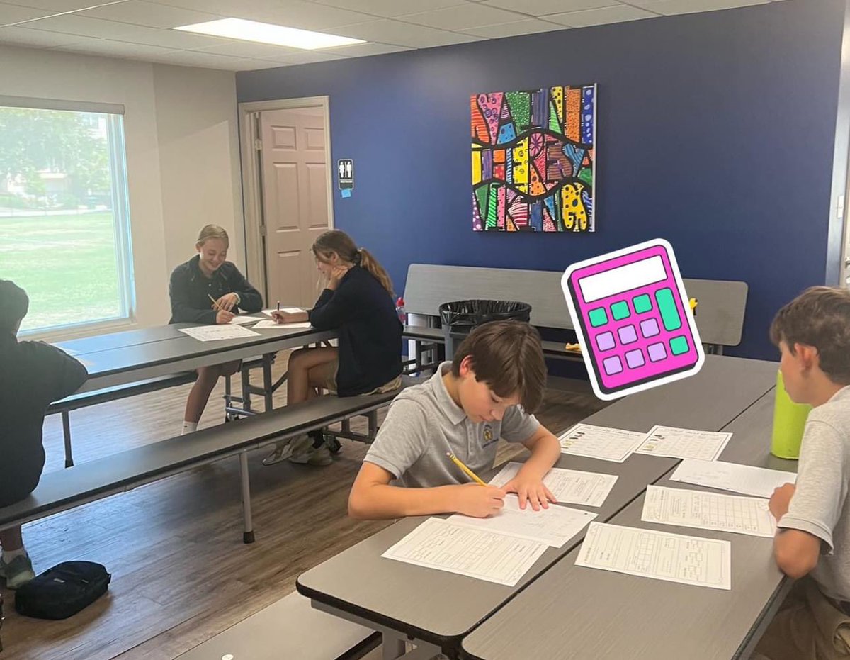 We went to the cafeteria so they would spread out and their brains would have plenty of room to grow! <a href="/STCCHouston/">St. Theresa Catholic Church</a> <a href="/archgh/">Archdiocese of Galveston-Houston</a> #Mathematics #iteachmath #growthmindset