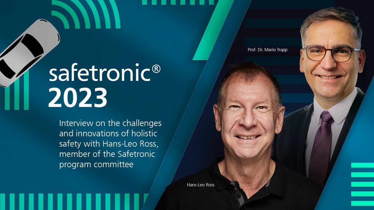 Learn more about challenges of holistic safety for road vehicles and how the #ISO26262 helps to improve #AutomobilSafety. Hans-Leo Ross and Prof. Dr. Mario Trapp in an interview on #Safetronic2023: safe-intelligence.fraunhofer.de/en/articles/sa… #HolisticSafety #AISafety #KI #AutonomousDriving