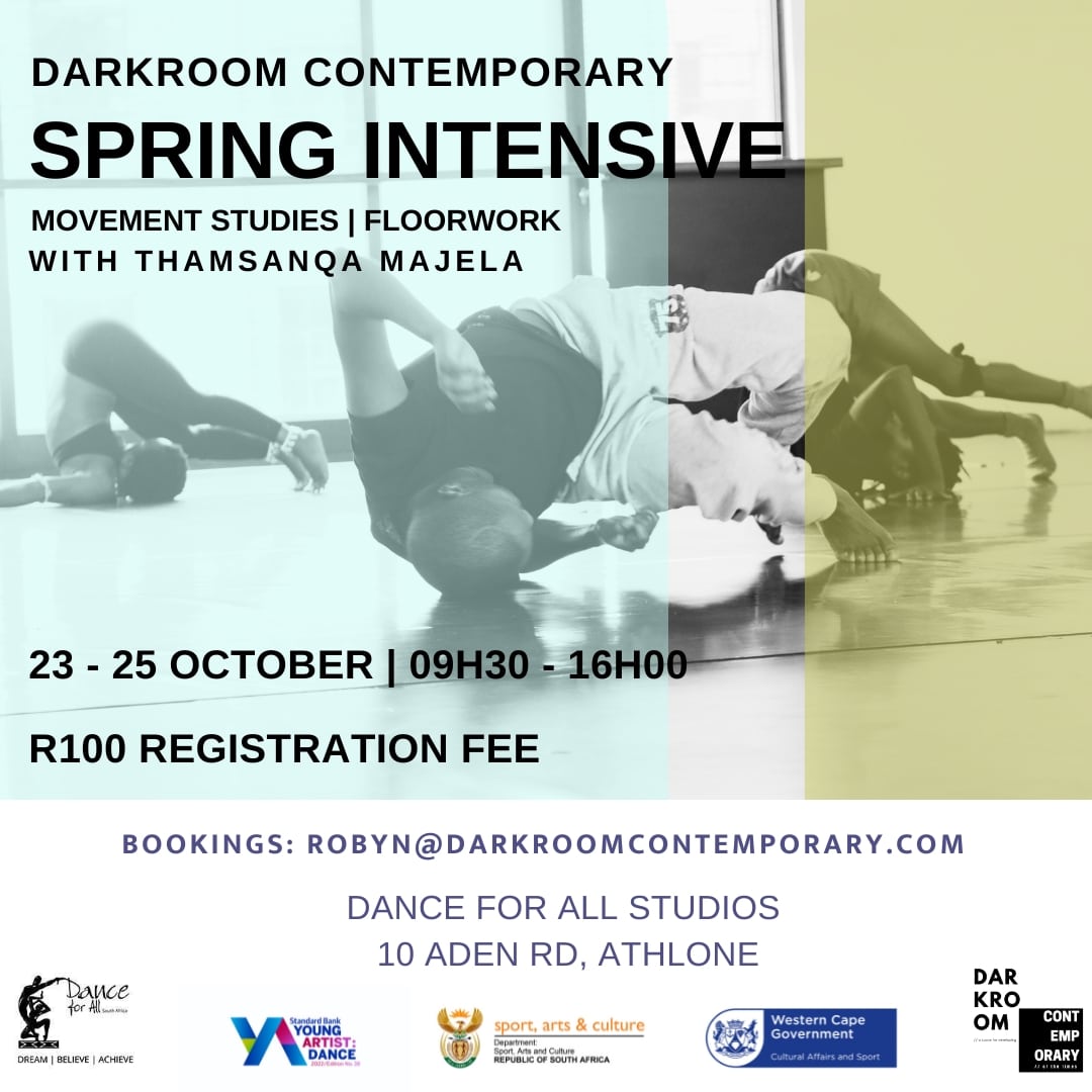 ThamsanQa Majela (@thamsanqamajela) on Twitter photo Hey CAPE TOWN dancers/movement practitioners.
Let's Dance together!
23rd - 25th will be at the
#Capetown #danceworkshop
<a href="/DarkroomDance/">DarkroomContemporary</a>
<a href="/DarkroomContemp/">Louise Coetzer</a>
<a href="/StandardBankArt/">Standard Bank Arts</a>
<a href="/TheArtslave/">Tebogo Mekgwe</a> Hey CAPE TOWN dancers/movement practitioners.
Let's Dance together!
23rd - 25th will be at the
#Capetown #danceworkshop
<a href="/DarkroomDance/">DarkroomContemporary</a>
<a href="/DarkroomContemp/">Louise Coetzer</a>
<a href="/StandardBankArt/">Standard Bank Arts</a>
<a href="/TheArtslave/">Tebogo Mekgwe</a>
