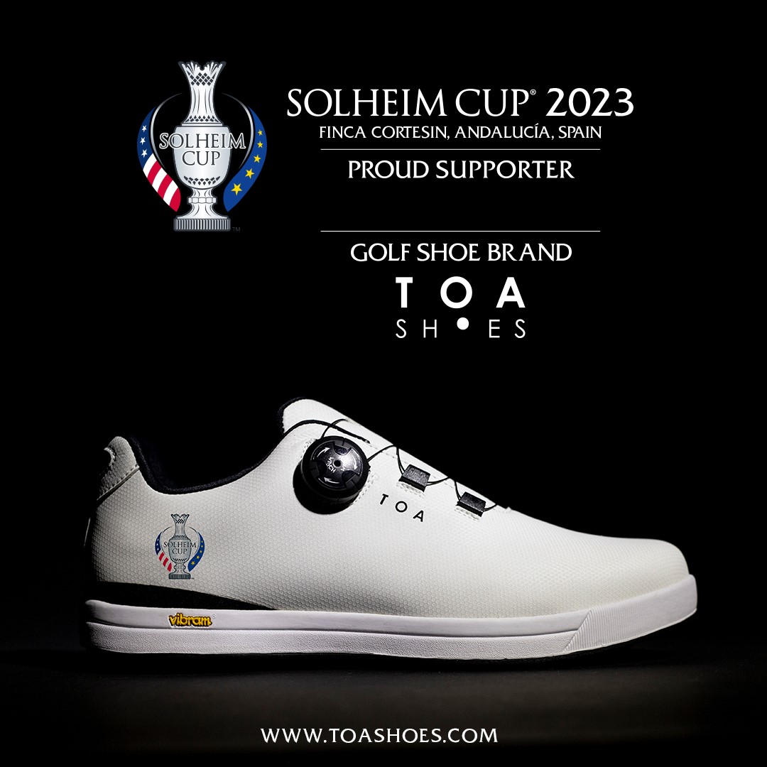 Nuevo modelo Toa Primitive Solheim Cup 2023. Edición limitada por tiempo.
New model Toa Primitive Solheim Cup 2023. Limited edition by time.

-Waterproof
-Con suela multitacos 100% de goma/ With multi-stud sole 100% rubber

#SolheimCup2023