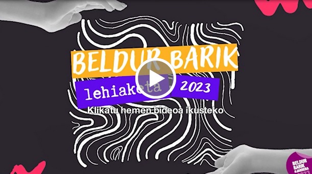 OngizateEJGV's tweet photo. 🥇🟣 Arranca la XIV edición del Concurso Audiovisual #BeldurBarik
🎬 Impulsado por #Emakunde en colaboración de todas las instituciones vascas, fomenta el respeto, la igualdad y actitudes de prevención de la violencia machista entre la juventud 👇 1
👉 https://t.co/FKUPxXzHu1 https://t.co/ypcAZAqYTF