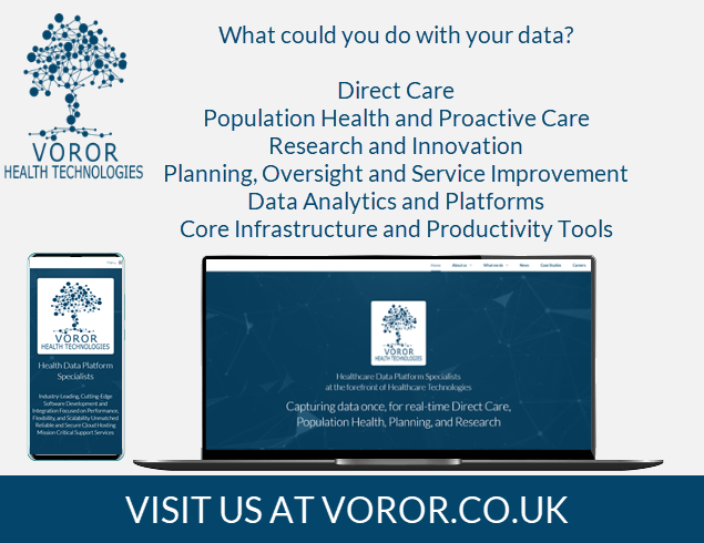 4⃣ What next? What could we do with your data? How can we help your healthcare project? How could we facilitate your planning? How can we help you to improve your patient's care? How can we provide important data and info for your research? @ShaneTickell voror.co.uk