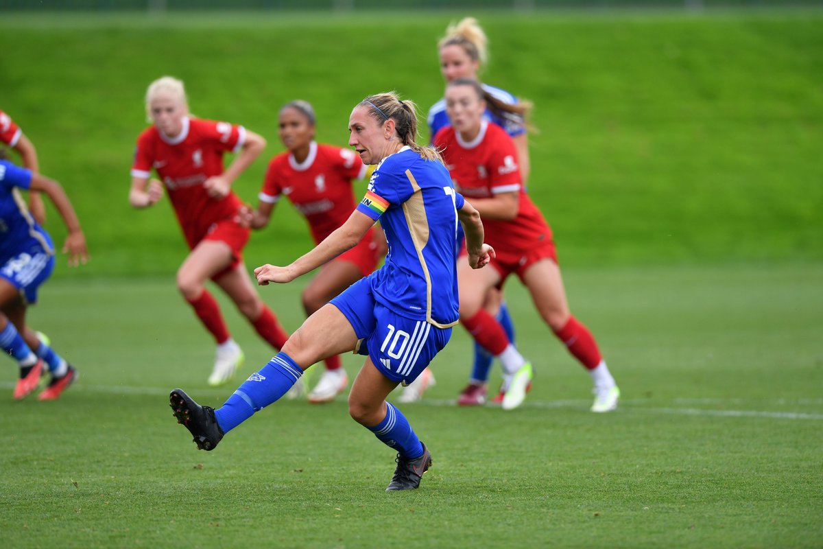 LCFC_Women's tweet photo. The skipper finding the net against Liverpool ⚽️ https://t.co/YL3JoM4xRd