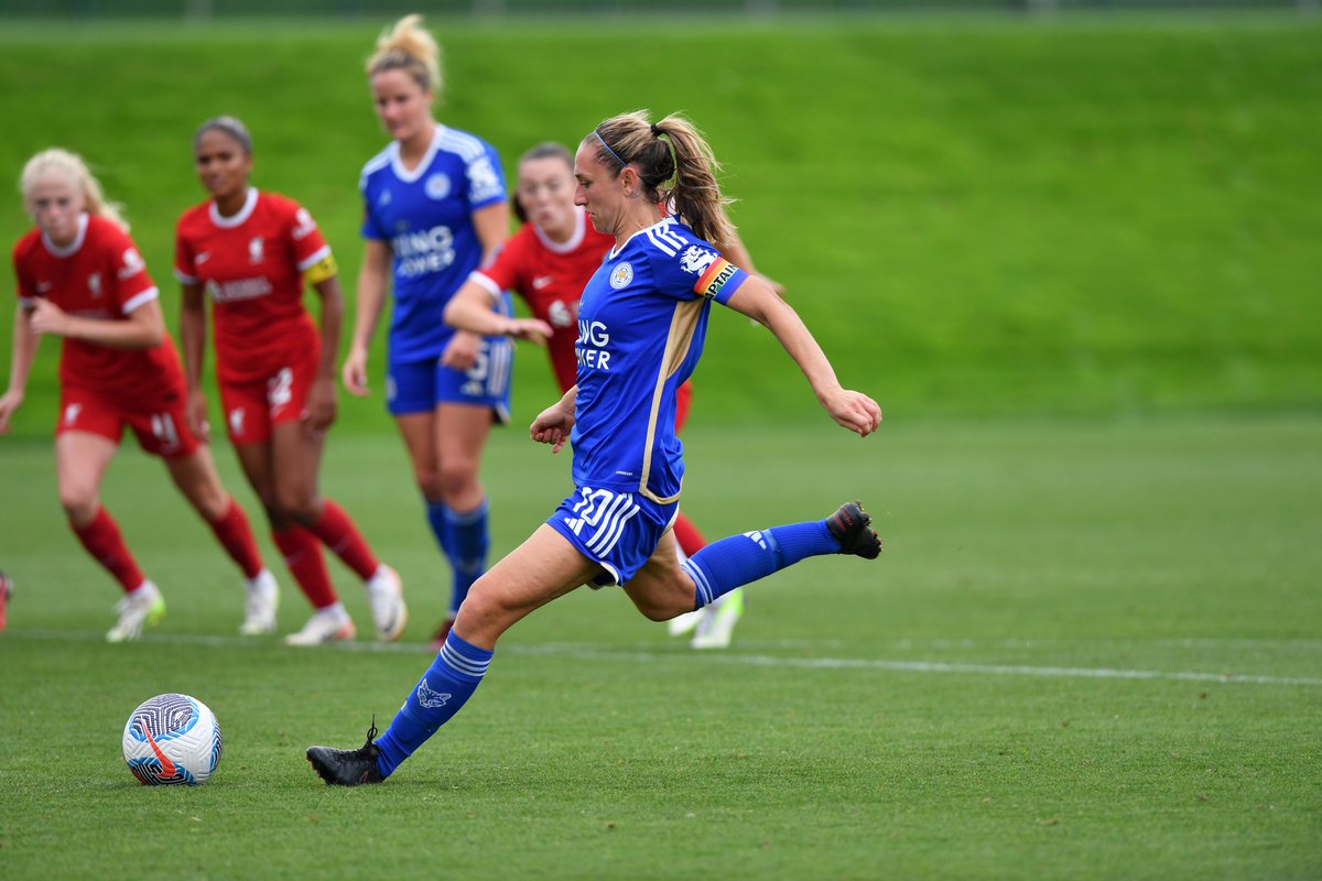 LCFC_Women's tweet photo. The skipper finding the net against Liverpool ⚽️ https://t.co/YL3JoM4xRd
