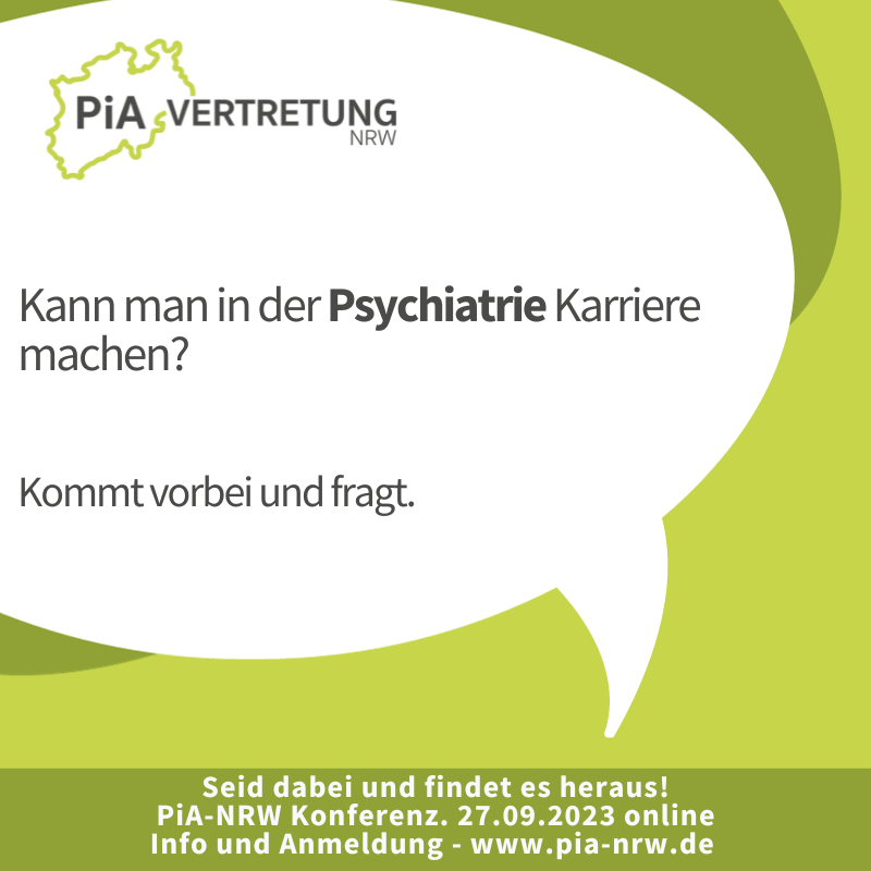 Nächste Woche Mittwoch - unsere PiA-NRW-Konferenz findet bereits zum 5. Mal statt.
Bundesweit, online und selbstverständlich kostenlos.
Anmeldung unter: pia-nrw.de